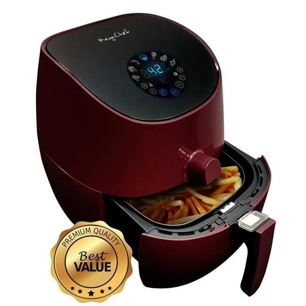 Megachef MegaChef MCAI307 Airfryer And Multi-Cooker With 7 Pre-Programmed Settings; 3.5 quart - Burgundy MCAI-307